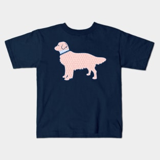 Faded Nantucket Red Nautical Preppy Retriever Dog Kids T-Shirt